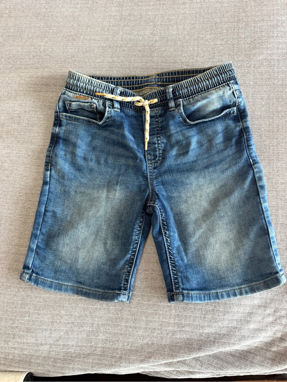 Mayoral Light Blue Denim Drawstring Shorts